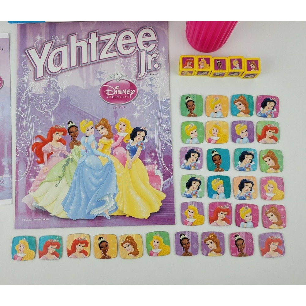 Yahtzee Jr Disney Princess Edition Parker Brothers Complete 2010 - Picture 5 of 6